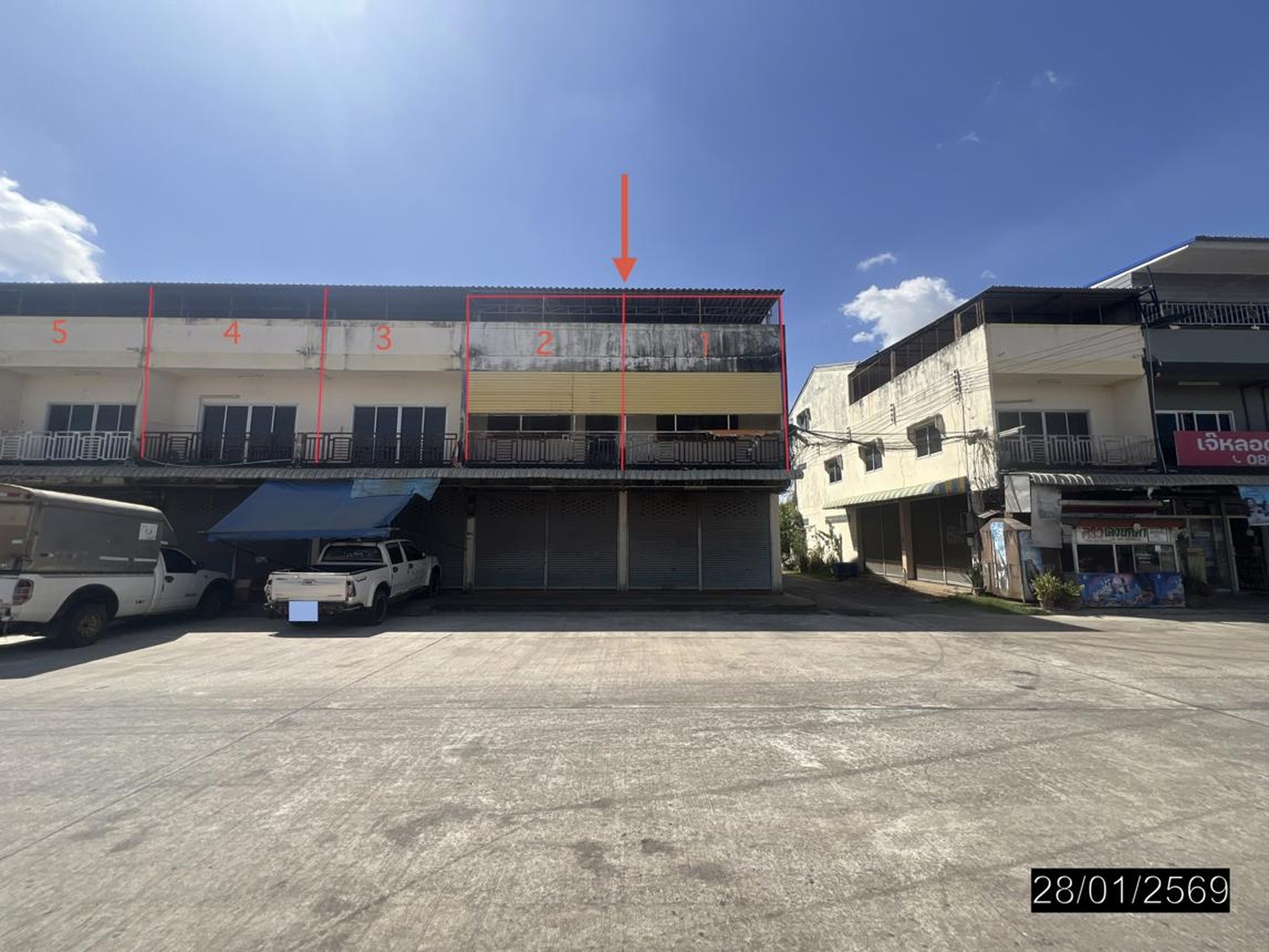 ทรัพย์สถาบันโดย KASIKORNBANK ตึกแถว-อาคารพาณิชย์ ซอยภายในโครงการ ถนนสายเลิงนกทา - กุดแห่ (ทล.2047)