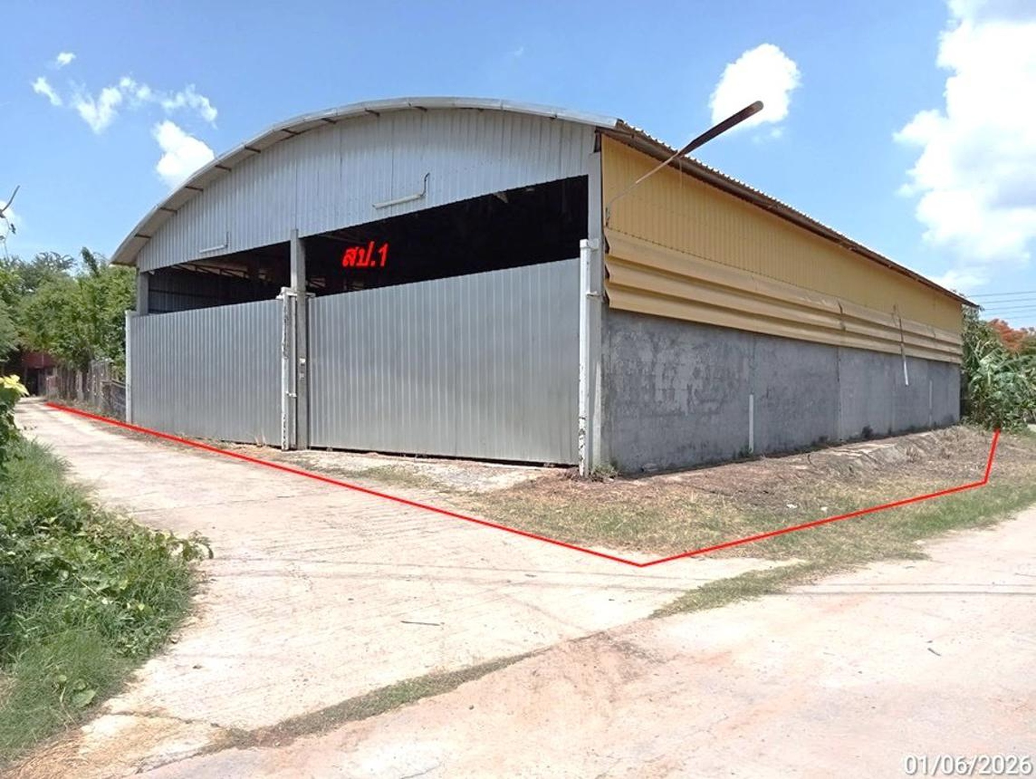 ทรัพย์สถาบันโดย KASIKORNBANK โกดัง/โรงงาน ถนนสายบ้านโตนด - บ้านด่านทองหลาง