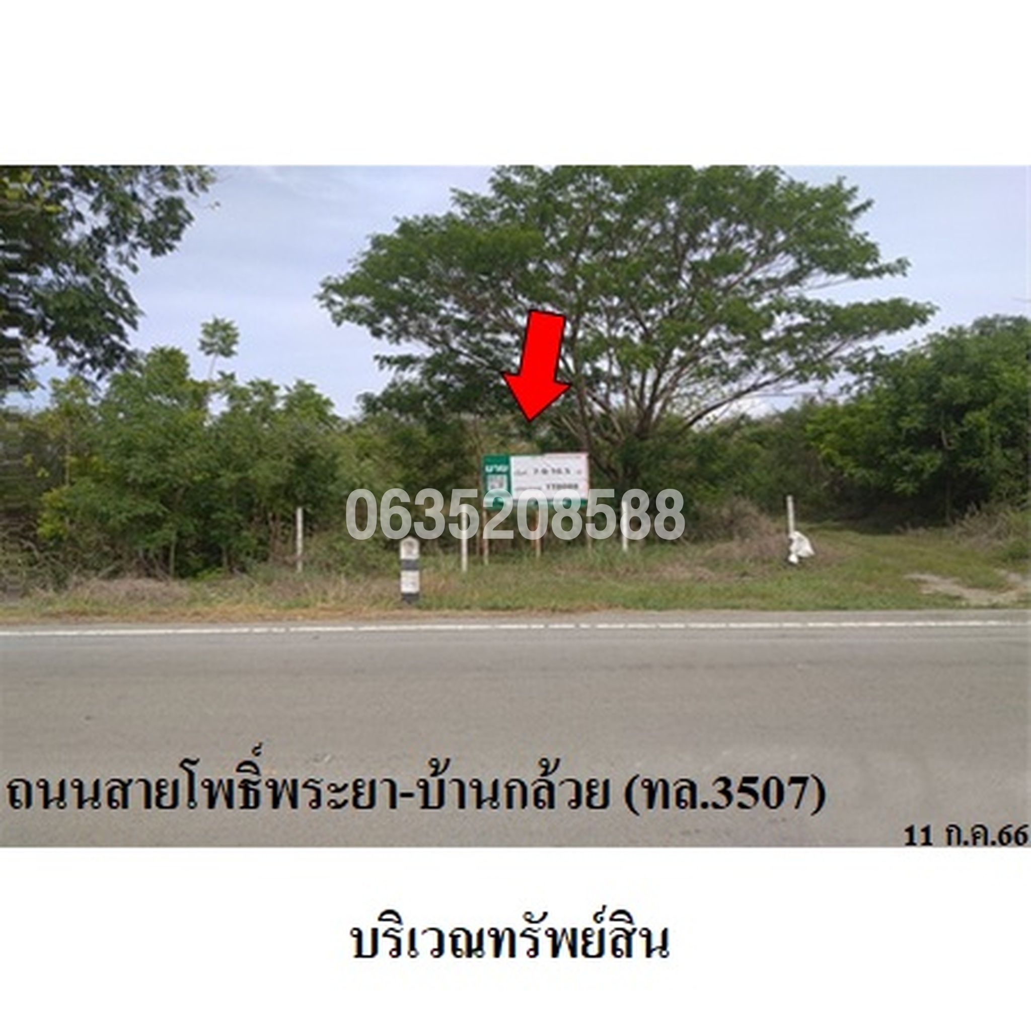 ขายที่ดิน ถนนสายบ้านโพธิ์พระยา-บ้านกล้วย (ทล.3507)
