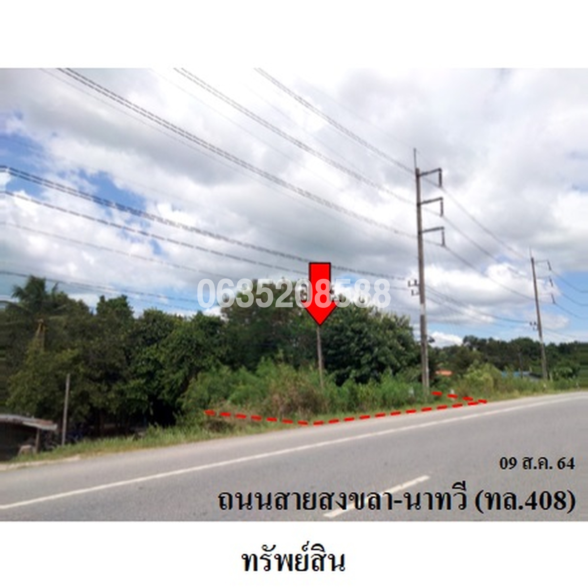 ขายที่ดิน ถนนสงขลา-นาทวี (ทล.408)