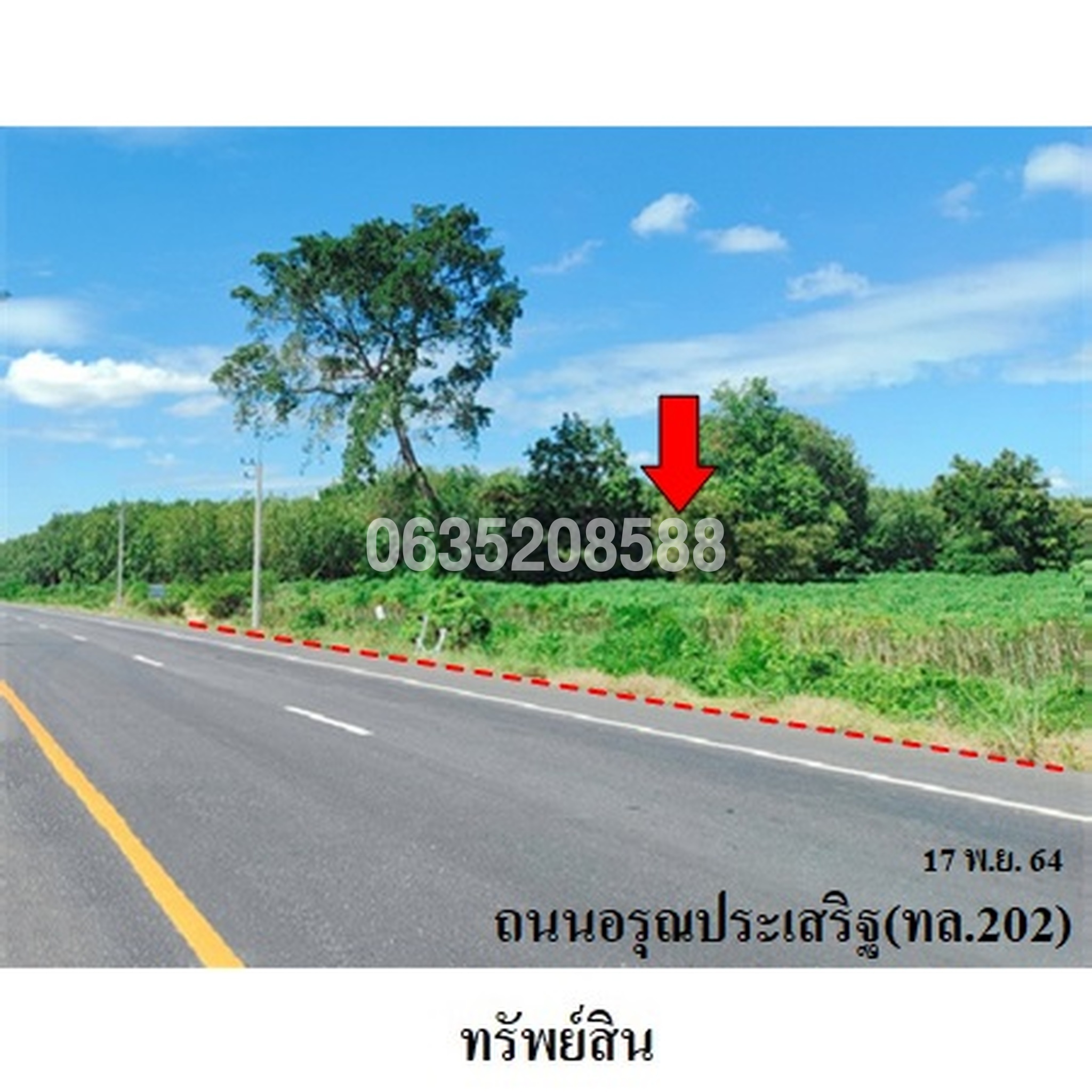 ขายที่ดิน ถนนอรุณประเสริฐ (ทล.202)