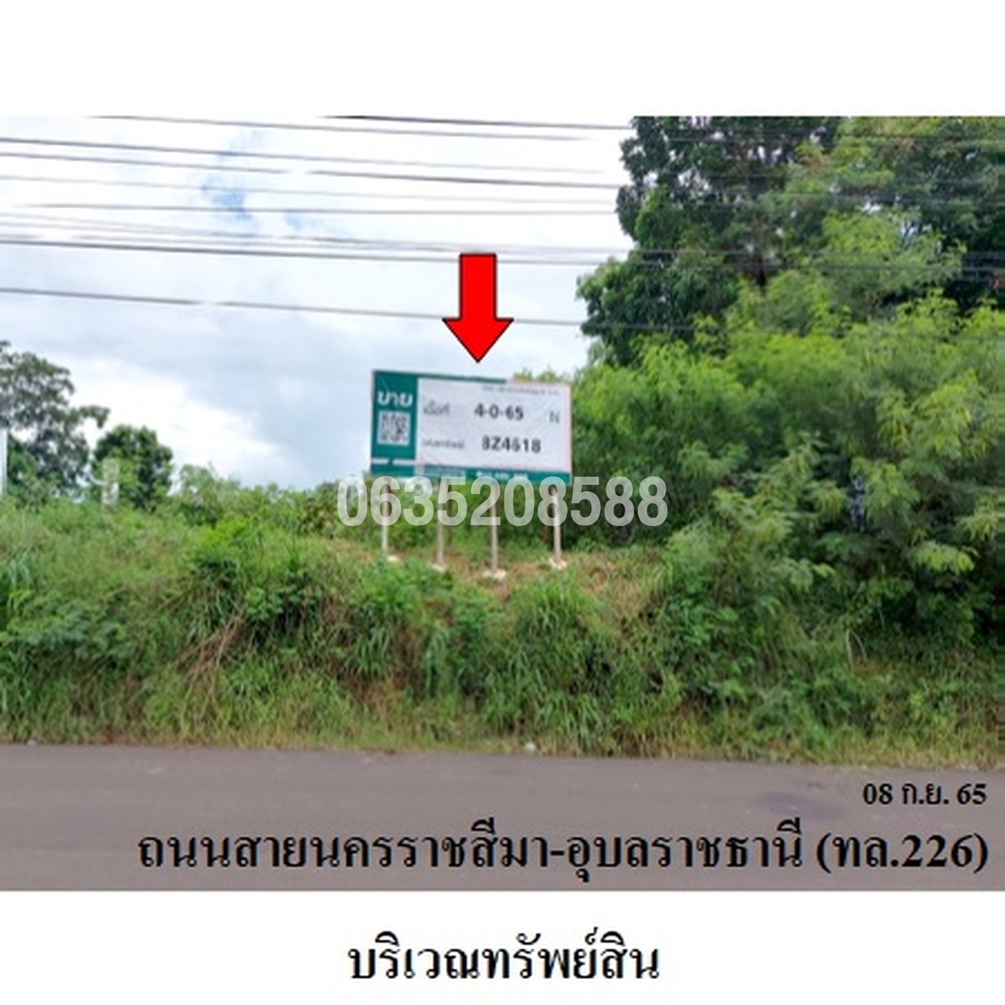 ขายที่ดิน ถนนสายนครราชสีมา-อุบลราชธานี (ทล.226)