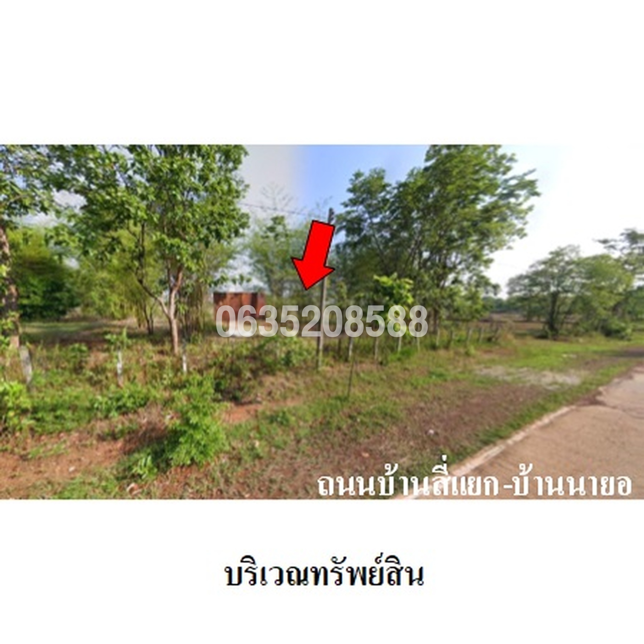 ขายที่ดิน ถนนสายบ้านสี่แยก-บ้านนายอ