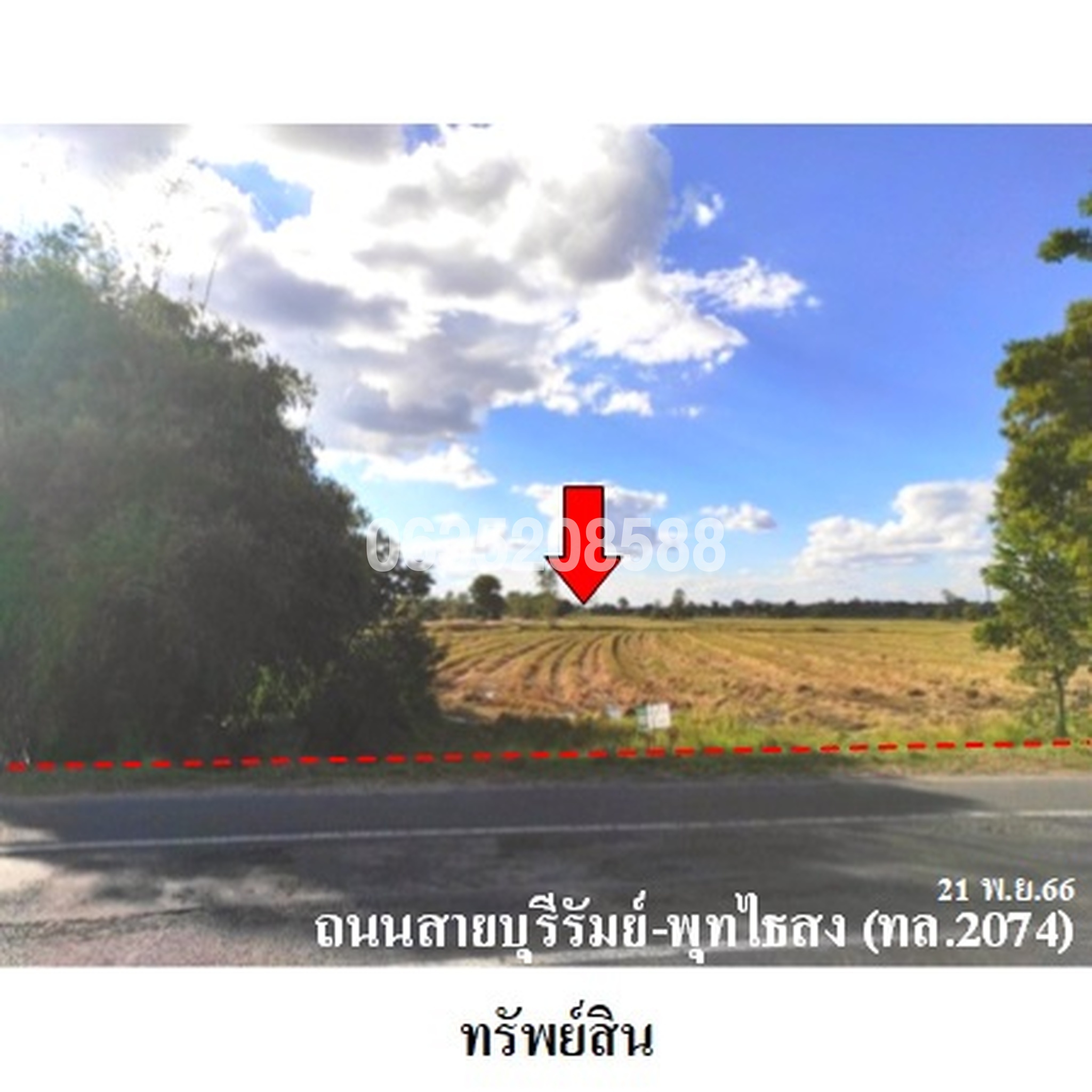 ขายที่ดิน ถนนบุรีรัมย์-พุทไธสง (ทล.2074)