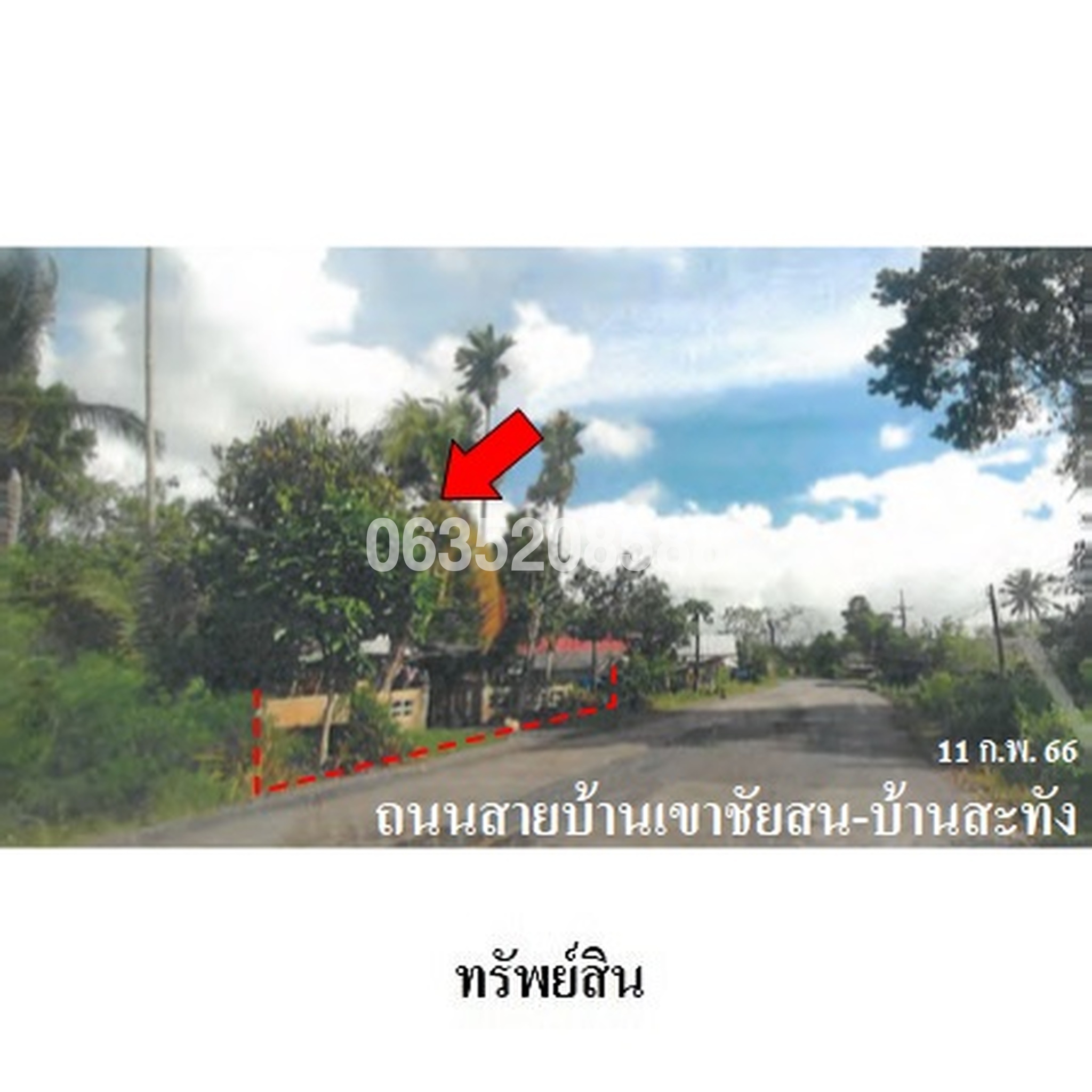 ขายบ้านเดี่ยว ถนนบ้านเขาชัยสน-บ้านสะทัง