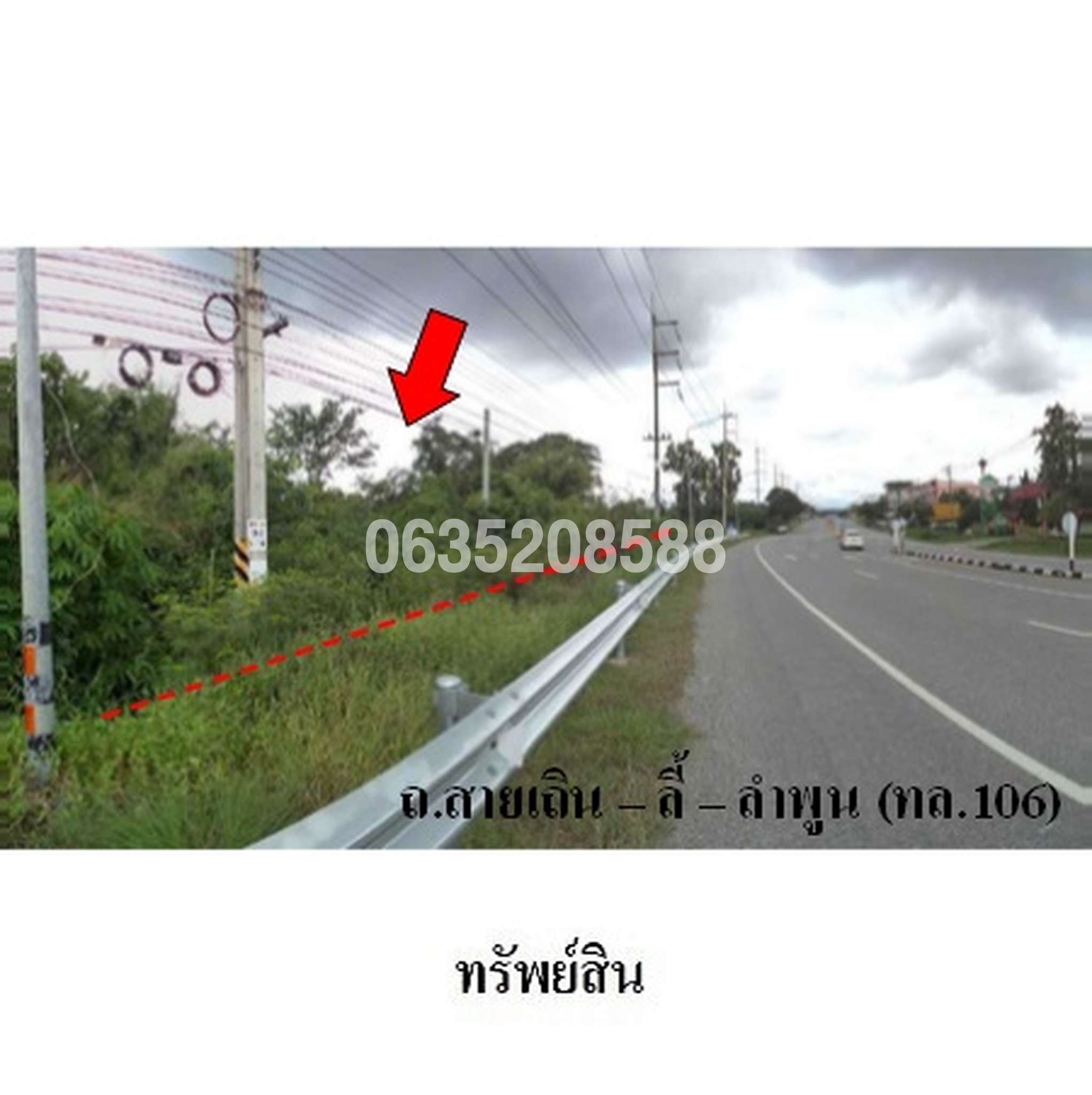 ขายที่ดิน ถนนสายเถิน-ลี้-ลำพูน (ทล.106)