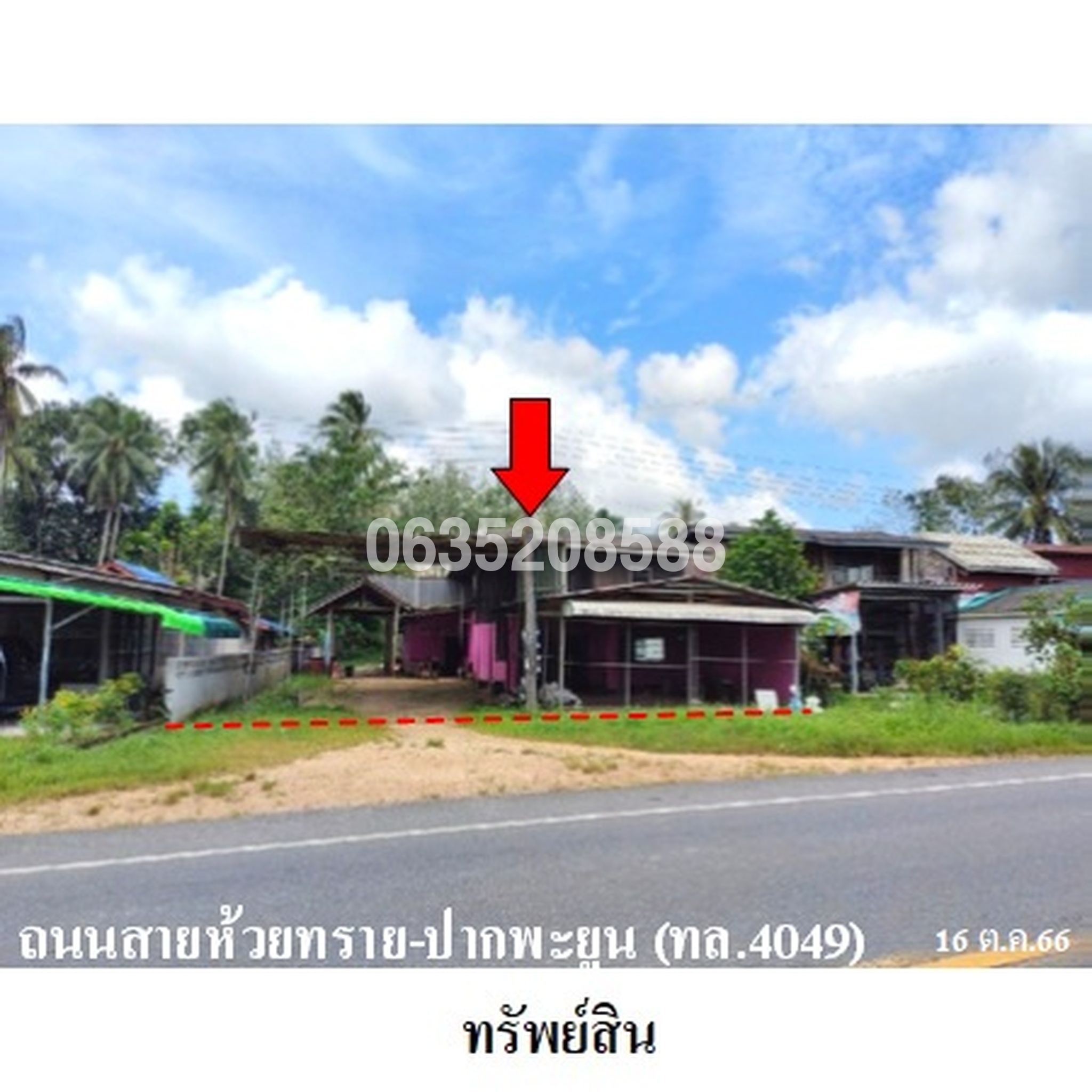 ขายบ้านเดี่ยว ถนนสายห้วยทราย-ปากพะยูน (ทล.4049)