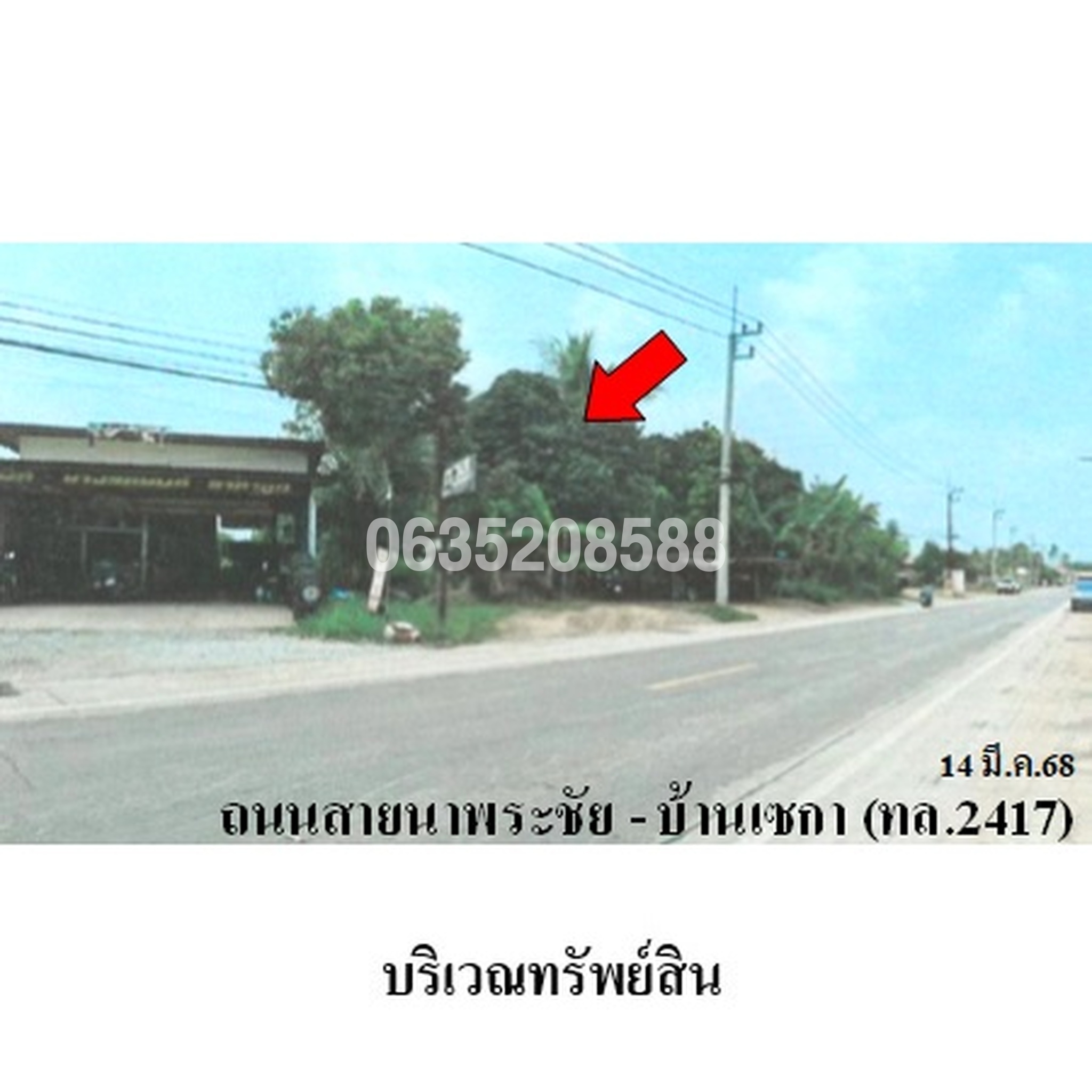 ขายบ้านเดี่ยว ถนนสายนาพระชัย-บ้านเซกา (ทล.2417)