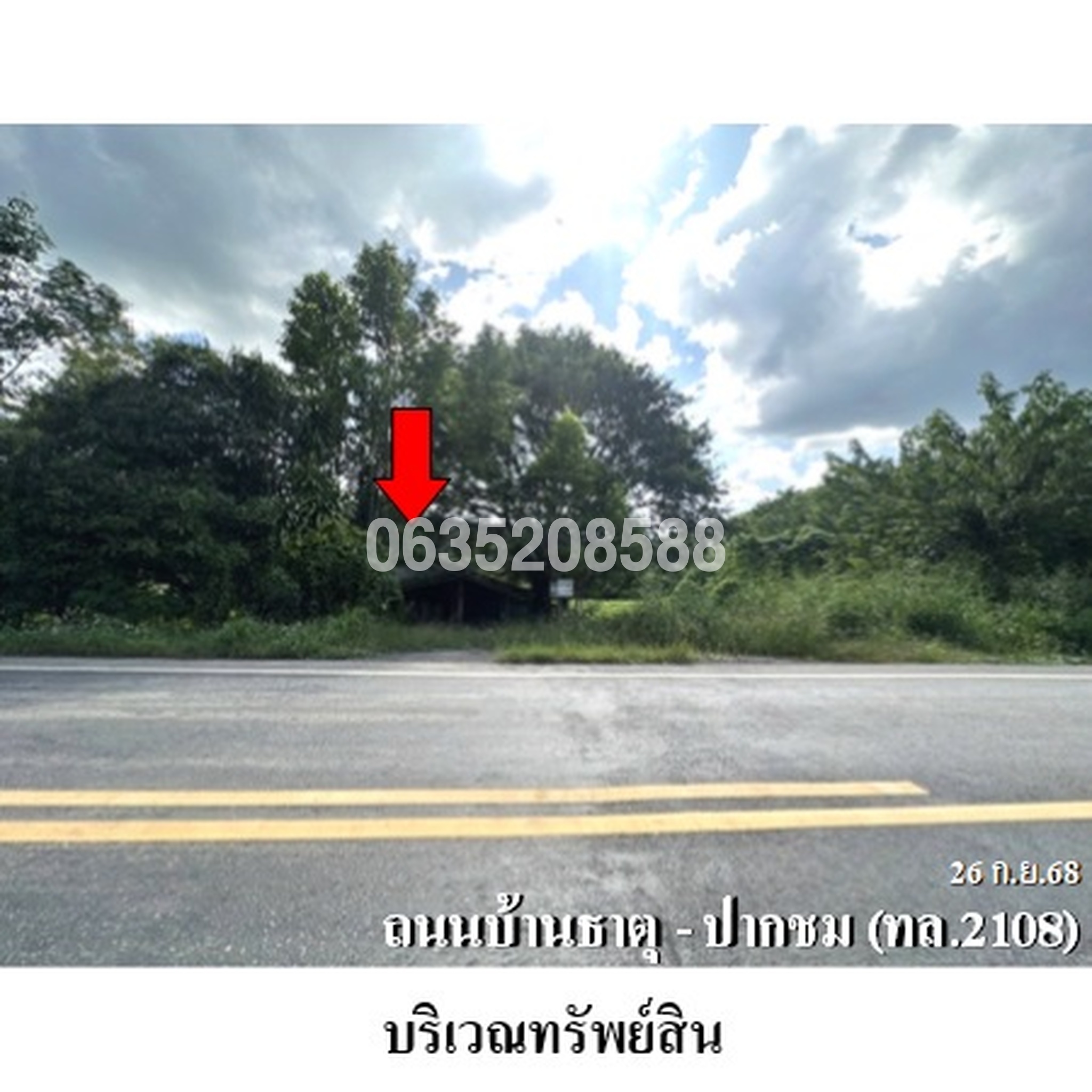 ขายบ้านเดี่ยว ถนนสายบ้านธาตุ-ปากร่วม (ทล.2108)