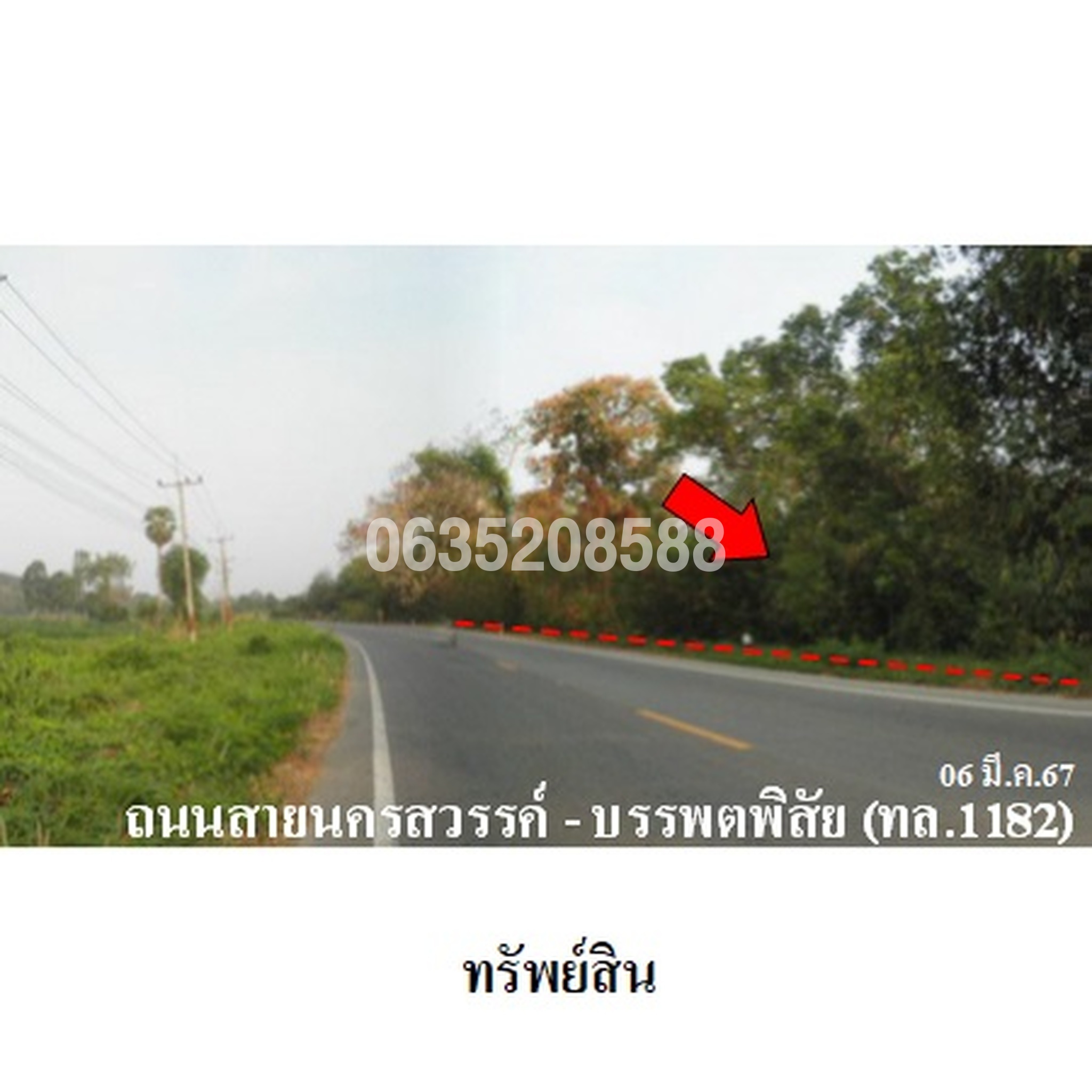 ขายที่ดิน ถนนนครสวรรค์-บรรพตพิสัย (ทล.1182)