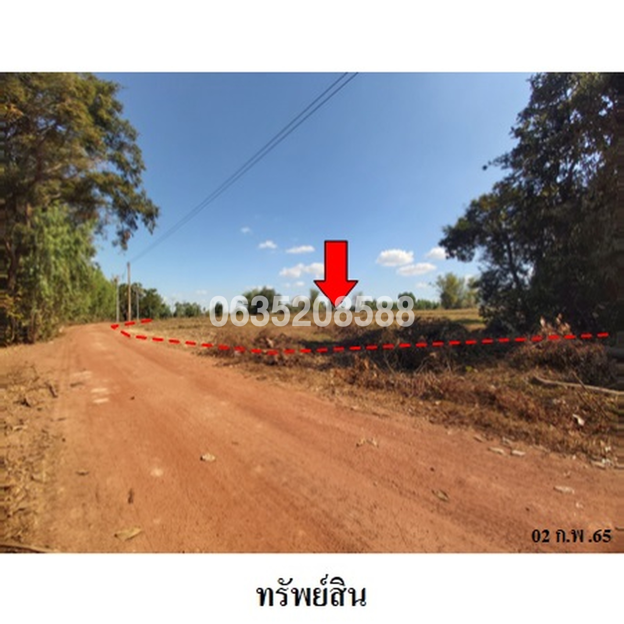 ทรัพย์สถาบันโดย บริษัท บริหารสินทรัพย์สุขุมวิท จำกัด ที่ดิน ถนนสายบ้านดงเจริญ-บ้านดอนซูด