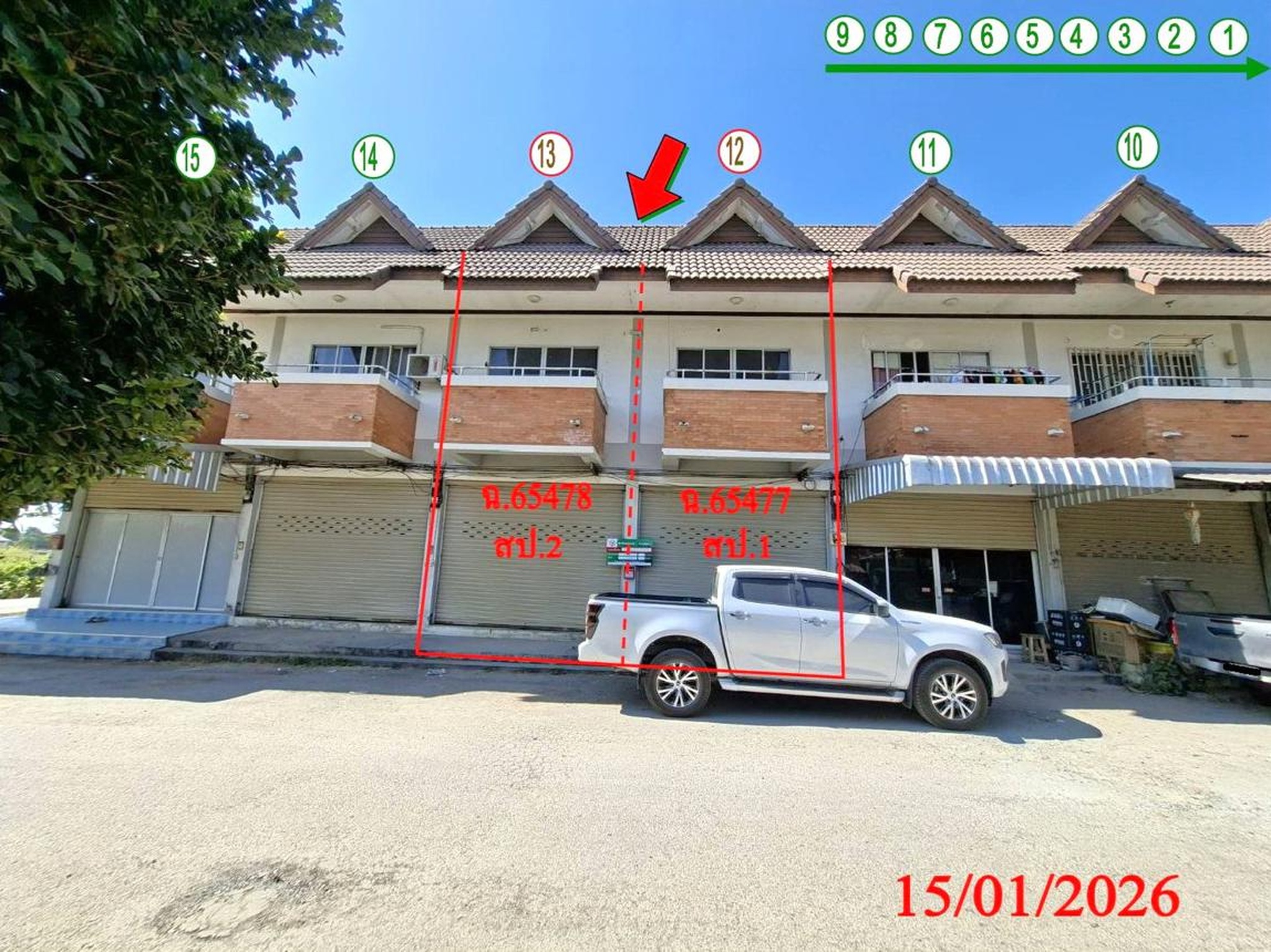ทรัพย์สถาบันโดย KASIKORNBANK ตึกแถว-อาคารพาณิชย์ ถนนสายเลี่ยงเมืองสันป่าตอง-หางดง (ชม.3035)