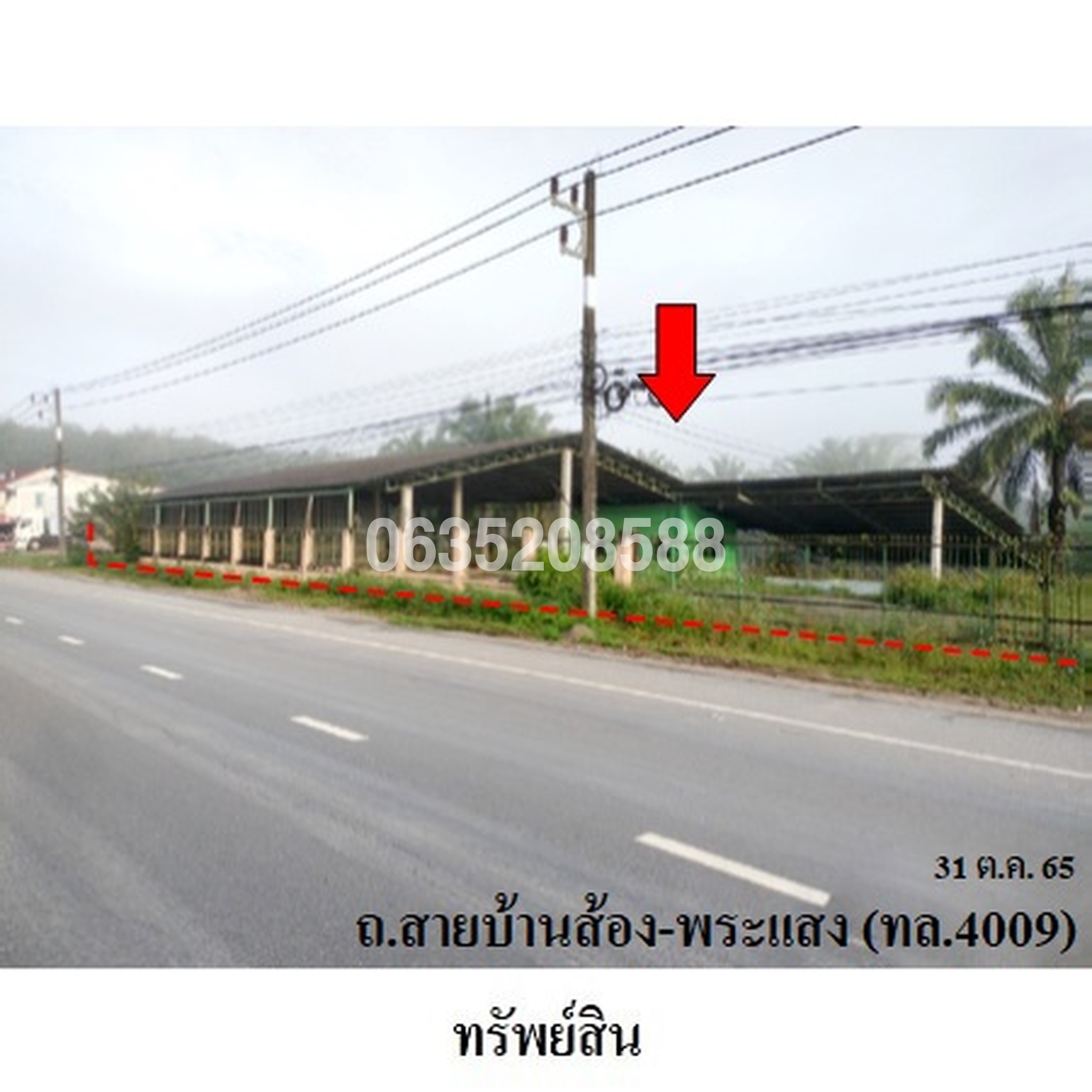 ขายโกดัง/โรงงาน ถนนสายบ้านส้อง-พระแสง (ทล.4009)