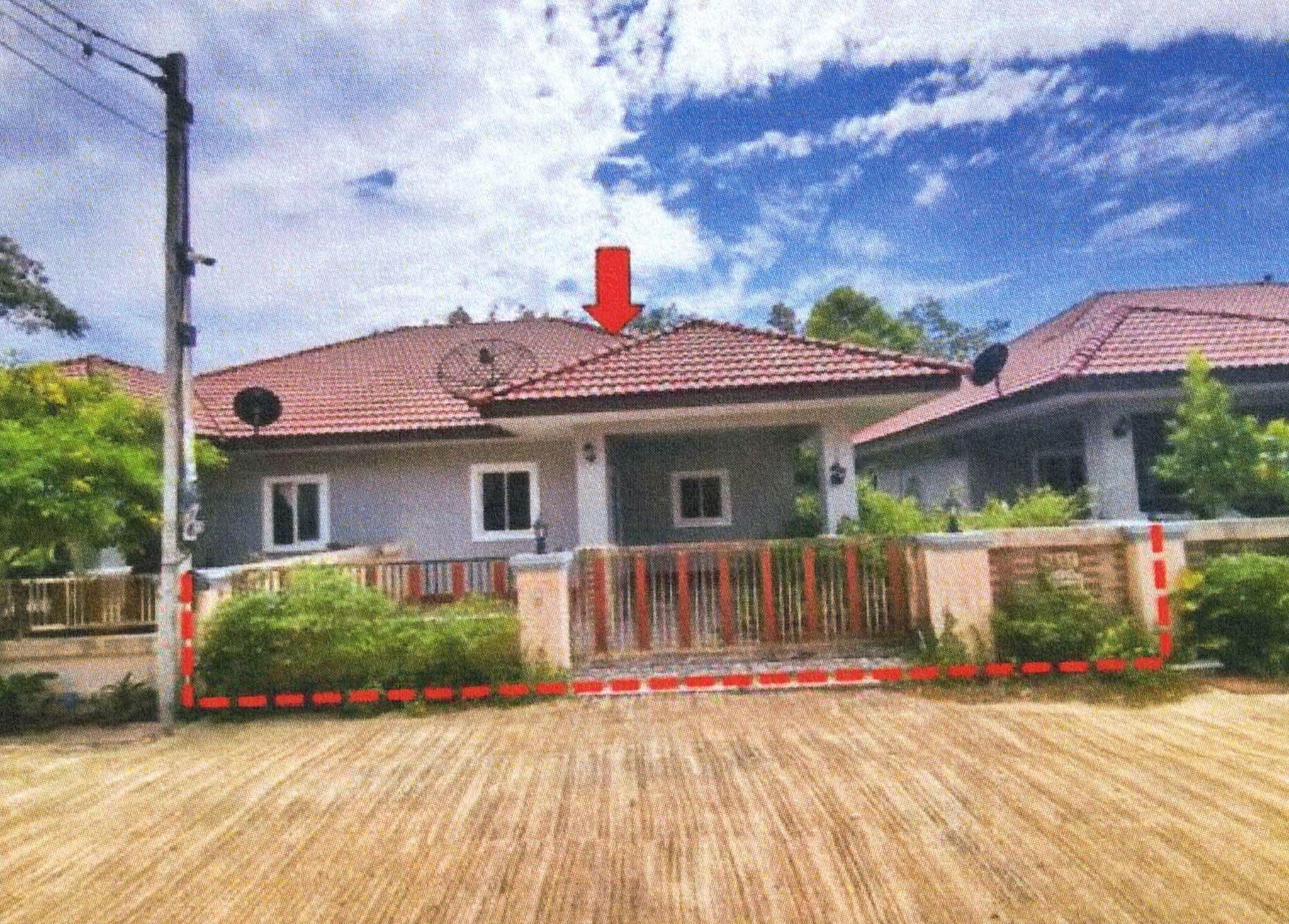 ทรัพย์สถาบันโดย GHB บ้านแฝด ซอยหมู่บ้านนาบุญวิลล่า ถนนสายทุ่งใหญ่-ทุ่งสง
