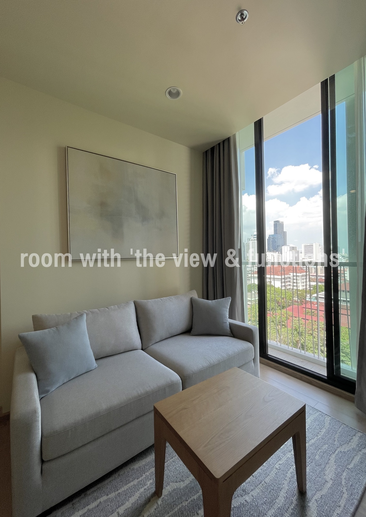 living room with the view and natural light ห้องนั่งเล่น วิวโปร่ง เปิดรับแสงธรรมชาติ