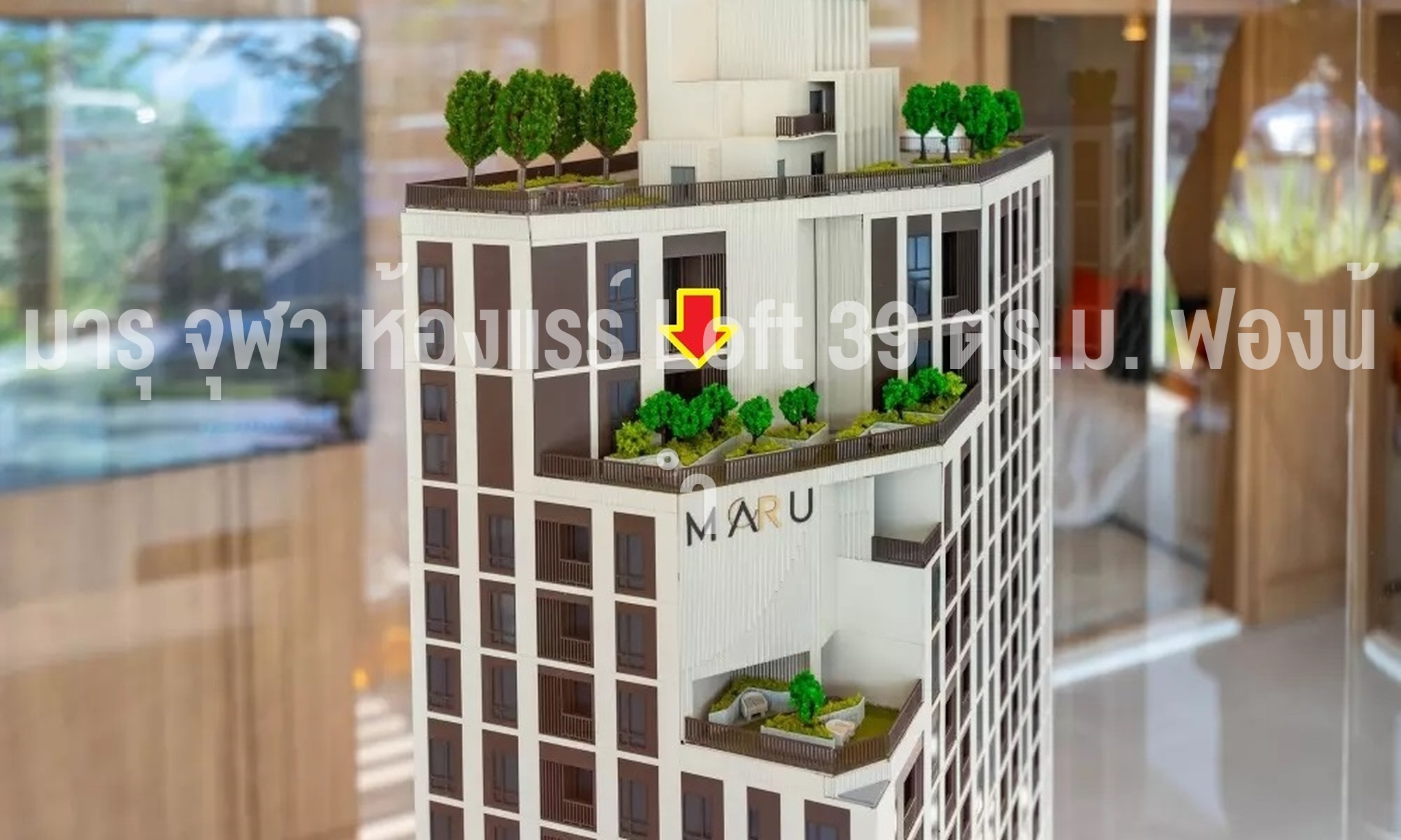 ขายดาวน์ ด่วน!! MARU Chula คอนโดเลี้ยงสัตว์ได้แห่งเดียวใกล้จุฬาฯ ห้อง Loft ชั้น 26 ติดสวนส่วนกลาง วิวแม่น้ำชมพลุเต็มๆตา ห้องแรร์ มีแค่ 2 ห้องในโครงการ : เจ้าของขายดาวน์เอง