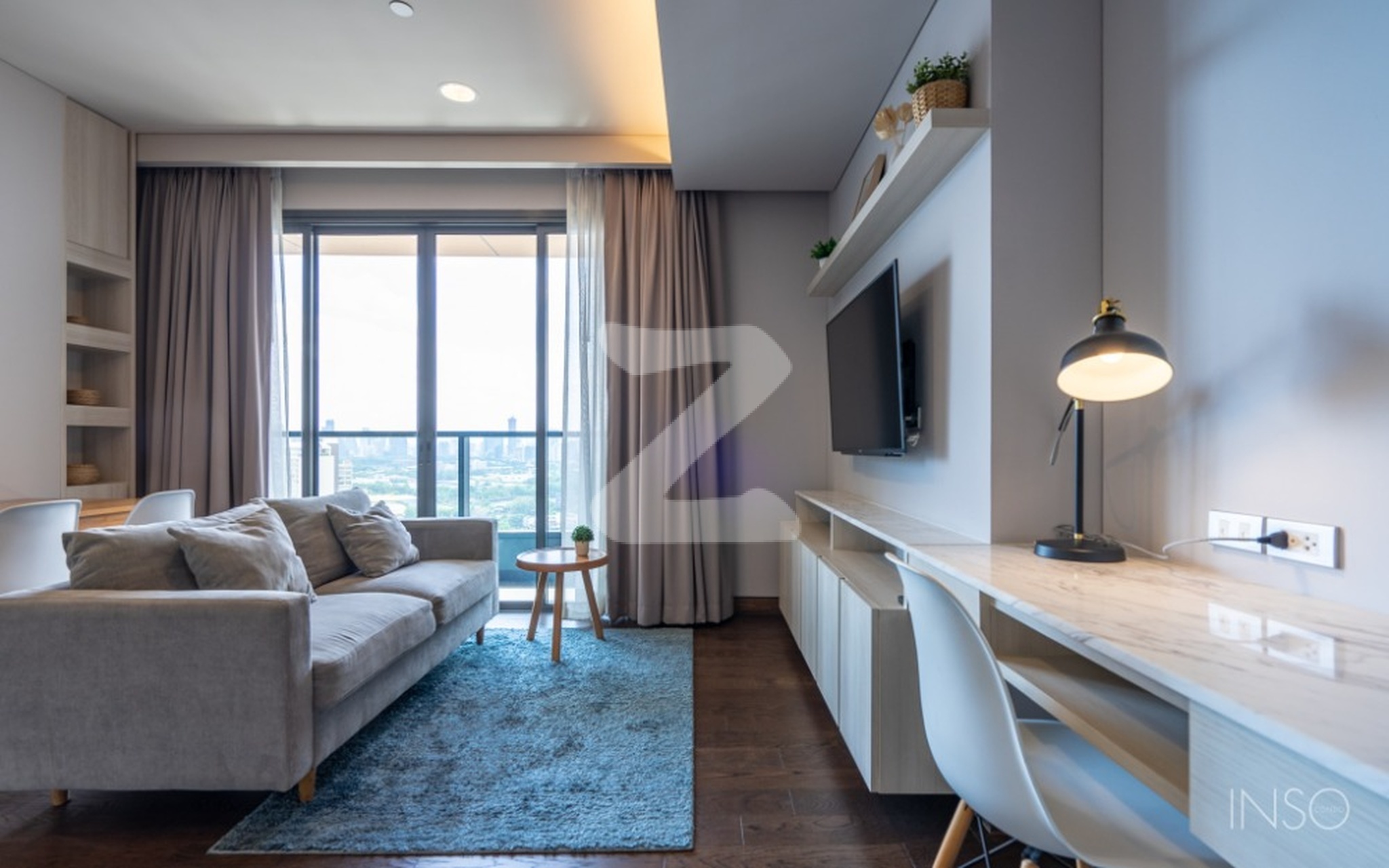 (Owner) The Lumpini 24 ขาย และ ให้เช่า (Sell ​​and rent) 2br.2bath 54.3 sqm. corner วิวสวนป่าเบญจกิติ และ City View ตกแต่งสวย ชั้น 22 : เจ้าของให้เช่าเอง (งดรับนายหน้า)