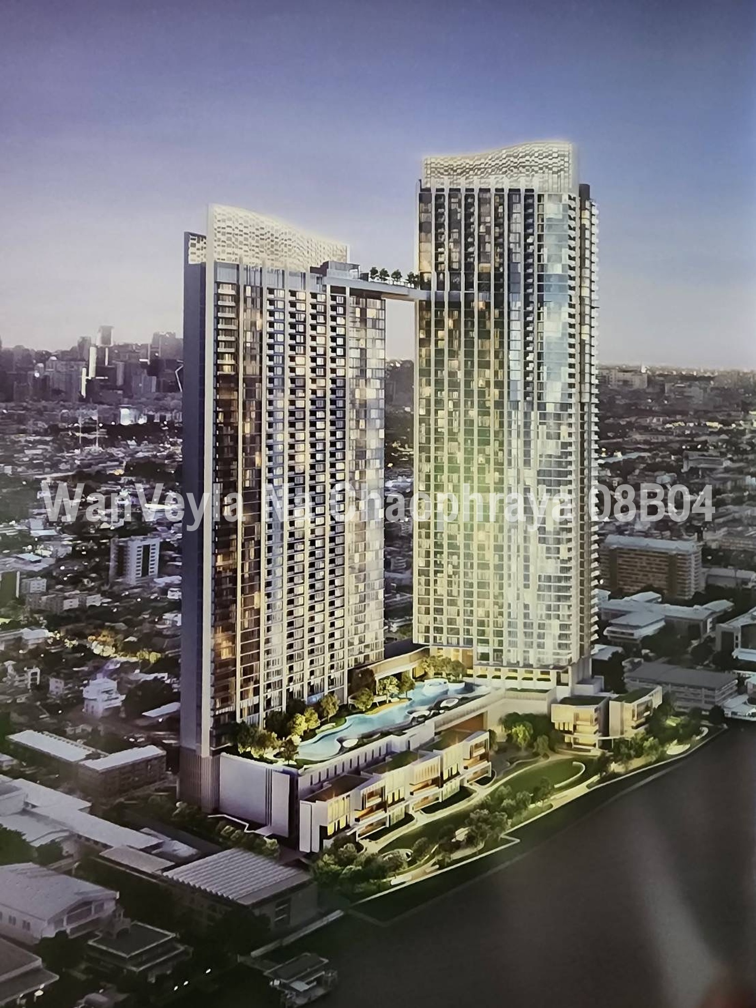 ตึก B ฝั่งทิศเหนือ วิวแม่น้ำ ด้านรัฐสภา สะพานเกียกกาย