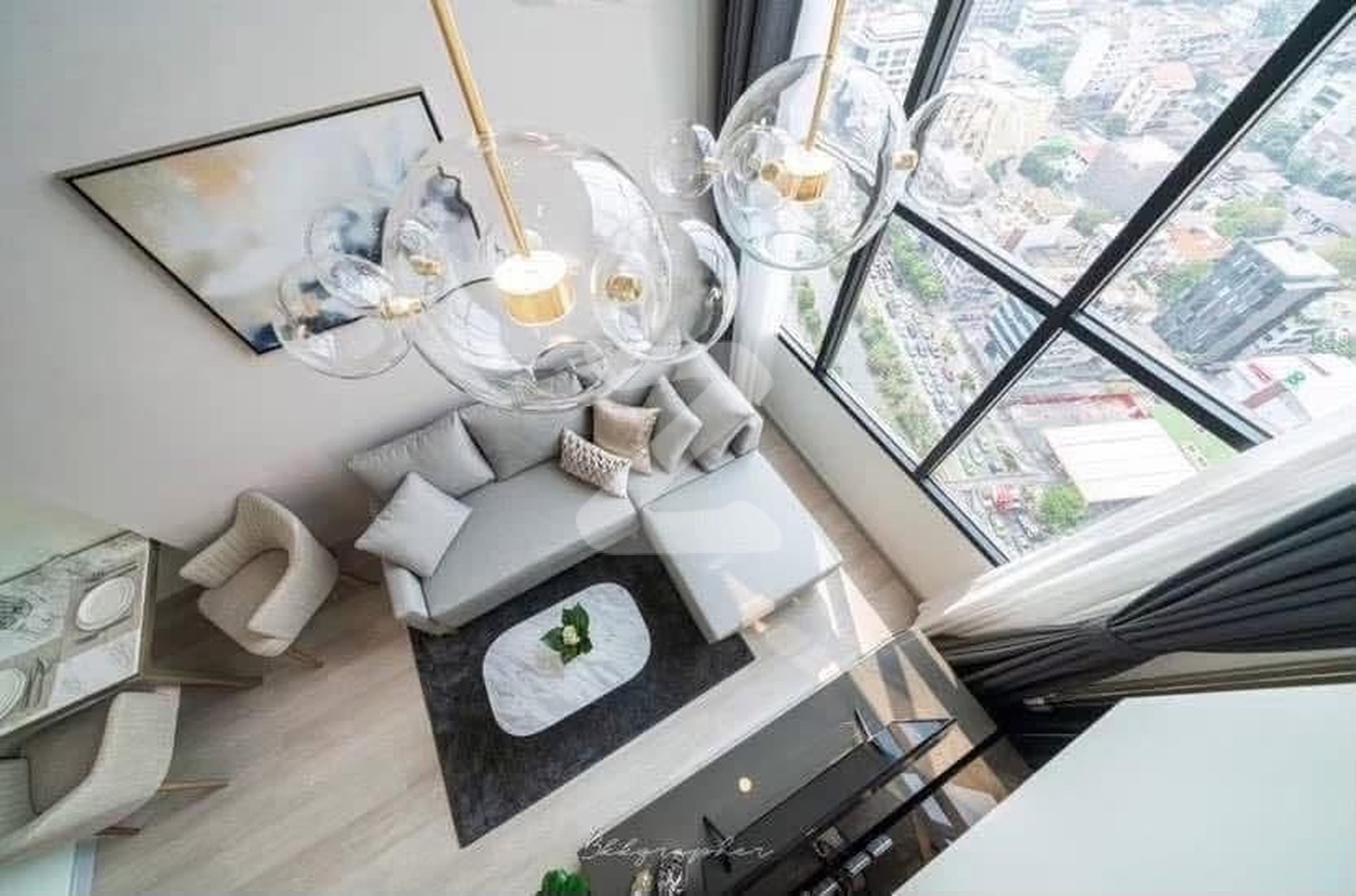 ให้เช่า condo knights bridge prime สาทร ห้อง duplex ชั้น30 1 ห้องนอน 1 ห้องน้ำ ห้องมุม ตกแต่งพร้อมอยู่ เครื่องใช้ไฟฟ้าครบ (owner post) ***วิวสาทร นราธ : เจ้าของให้เช่าเอง (งดรับนายหน้า)