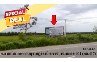 ทรัพย์สถาบันโดย บริษัท บริหารสินทรัพย์สุขุมวิท จำกัด ที่ดิน ถนนสายท่าอากาศยานสุราษฎร์ธานี (ทล.417)