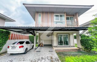 🏡เช่าบ้านเดี่ยว หลังมุม บรรยากาศร่มรื่น ลมเย็นสบาย หน้าบ้านติดสวน พร้อมเฟอร์นิเจอร์ ⭐ หมู่บ้าน ฮาบิเทีย บอนด์ 345-ราชพฤกษ์ เนื้อที่ 60 ตร.ว. : เจ้าของให้เช่าเอง (งดรับนายหน้า)