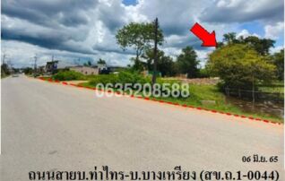 ขายที่ดิน ถนนสาย บ.ท่าไทร-บ.บางเหรียง (สข.ถ.1-0044)