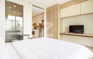 the Riviera วงศ์อมาตย์  **1 ห้องนอน 1 ห้องน้ำ ขนาด 32 ตรม. **วิวสวนน้ำ (Pool View) **ระเบียงขนาดใหญ่ : เจ้าของให้เช่าเอง