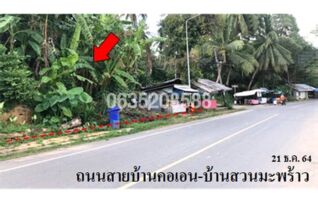 ทรัพย์สถาบันโดย บริษัท บริหารสินทรัพย์สุขุมวิท จำกัด ที่ดิน ถนนสายบ้านคอเอน-บ้านสวนมะพร้าว